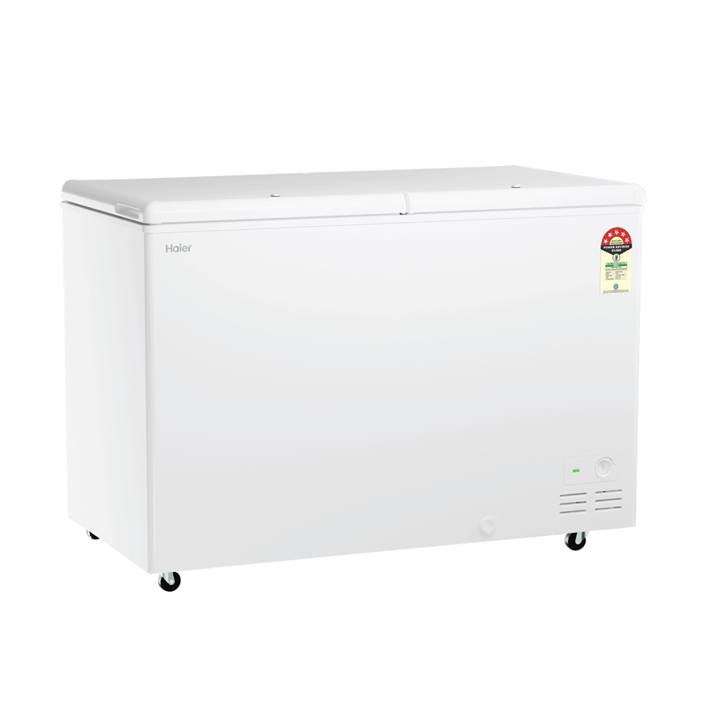 Haier Deep Freezer 355L, Hard Top Convertible Double Door (White)